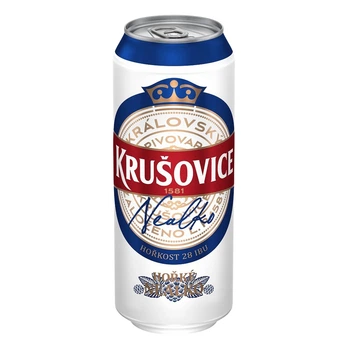 Пиво Krušovice Hořke Nealko, 0,0% (24 жб по 0,5л, Чехія). Завод Heineken Česko