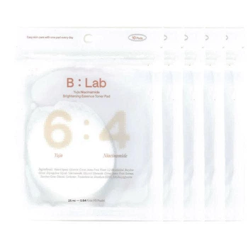 Освітлюючі тонер-пади B:Lab yuja niacinamide brightening essence toner pad 25 ml, 10 шт