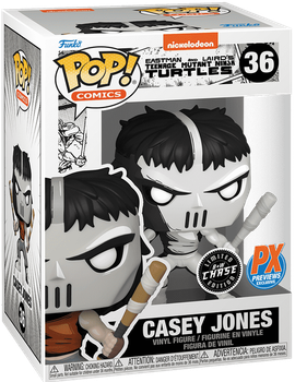 Коллекционная фигурка Funko POP! Retro Toys: Teenage Mutant Ninja Turtles — CASEY JONES WITH BASEBALL BATS (CHASE) (Кейси Джонс с бейсбольными битами) #36