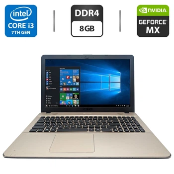 Ноутбук Asus R541 / 15.6" (1920x1080) TN / Intel Core i3-7100U (2 (4) ядра по 2.4 GHz) / 8 GB DDR4 / 500 GB HDD / nVidia GeForce 920MX, 2 GB GDDR3, 64-bit / WebCam б/у