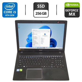 Ноутбук Acer Aspire E5-576G / 15.6" (1920x1080) IPS / Intel Core i5-8250U (4 (8) ядра по 1.6 - 3.4 GHz) / 16 GB DDR3 / 256 GB SSD / nVidia GeForce MX130, 2 GB GDDR5, 64-bit / WebCam б/у