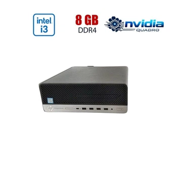 ПК HP Prodesk 400 G6 SFF / Intel Core i3-9100 (4 (4) ядер по 3.6 - 4.2 GHz) / 8 GB DDR4 / 256 GB SSD / nVidia Quadro K1200, 4 GB GDDR5, 128-bit / Win10 Lic б/в