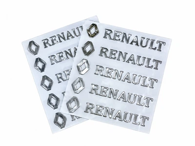 Набор металлических 3D наклеек Renault 10шт