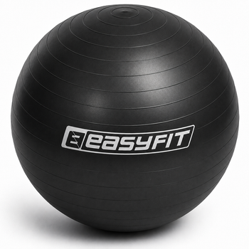 Мяч для фитнеса (фитбол) EasyFit EF-3009-GY, Ø85 см, черный, для роста 195+ см, нагрузка до 120 кг.