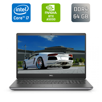 Мобильная рабочая станция Б-класс Dell Precision 7760 / 17.3" (3840x2160) IPS / Intel Core i7-11850H (8 (16) ядер по 2.5 - 4.8 GHz) / 64 GB DDR4 / 1000 GB SSD / nVidia RTX A5000, 16 GB GDDR6, 256-bit / WebCam / USB Type-C / Windows 11 б/у