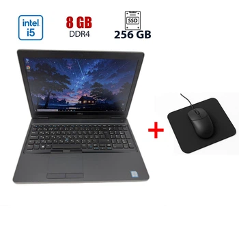 Ноутбук Dell Latitude 5580 / 15.6" (1920x1080) IPS / Intel Core i5-6300U (2 (4) ядер по 2.4 - 3.0 GHz) / 8 GB DDR4 / 256 GB SSD M.2 NVMe / Intel HD Graphics 520 / WebCam б/в + Подарунок Мишка та килимок
