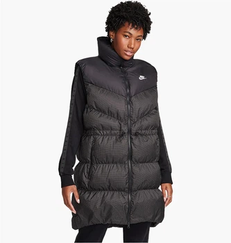 Жилетка женская Nike Therma-Fit Loose Long Puffer Vest S Черный FB8794-010
