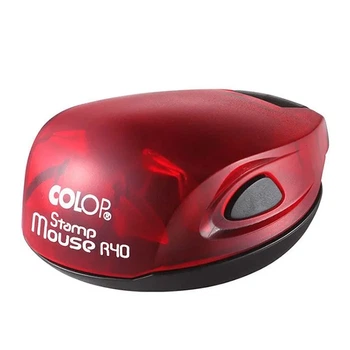 Оснастка для круглої печатки кишенькова COLOP червоний (Stamp Mouse R40ruby) 9004362434610