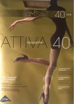Женские колготы Omsa Attiva 40den чорная 2