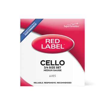 Струни для віолончелі D'Addario Super Sensitive 6105 Red Label Cello String Set - 3/4 Size