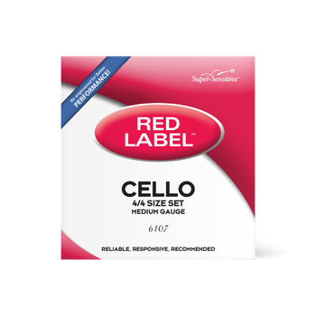 Струни для віолончелі D'Addario Super Sensitive 6107 Red Label Cello String Set - 4/4 Size