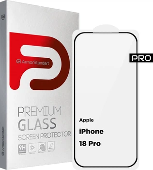 Захисне скло для смартфона Apple iPhone 18 Pro ArmorStandart Pro Black (ARM91935)