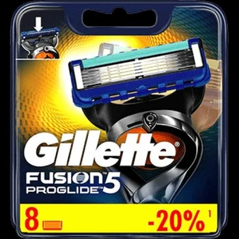 Сменные картриджи для бритья (лезвия кассеты) мужские Gillette Fusion5 Proglide 5 лезвий 8 шт старый дизайн