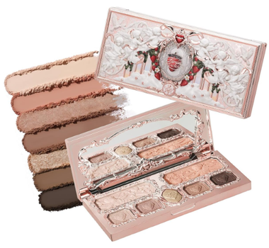 Багатофункціональна палетка тіней Flower Knows Strawberry Cupid Collection відтінок 01 Honey Canelé—Earthy Neutrals