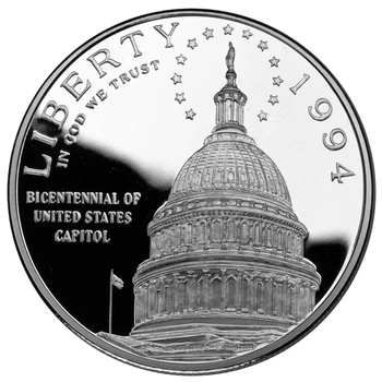 Колекційна срібна монета “Liberty – Капітолій” PROOF 26,73 г 1994 рік