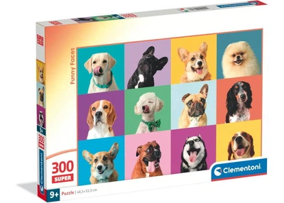Пазл Clementoni Super: Забавные мордашки собак (Super - Funny Faces Puzzle - 300 pcs.), коллаж, 300 эл. (21739)