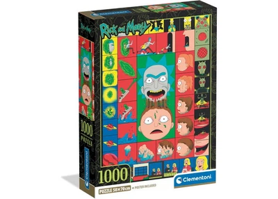 Пазл Clementoni Імітація гри, Рік і Морті (Rick and Morty Theme Puzzle - 1000 pcs.), 1000 ел. (37512)