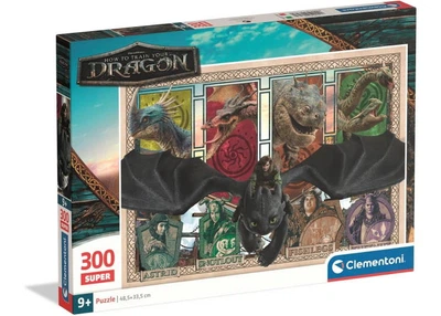 Пазл Clementoni Super: Как приручить дракона, DreamWorks (Super - How to Train your Dragon Puzzle - 300 pcs.), коллаж, 300 эл. (21748)