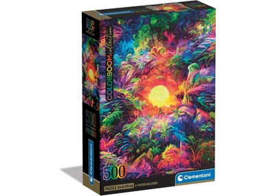 Пазл Clementoni Color Boom Collection: Психоделический рассвет в джунглях (Color Boom Collection - Psychedelic Jungle Sunrise Puzzle - 500 pcs.), 500 эл. (35530)