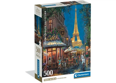 Пазл Clementoni High Quality Collection: Романтический вечер в Париже, Франция (High Quality Collection - Night at the Eiffel Cafе Puzzle - 500 pcs.), 500 эл. (35577)