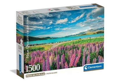 Пазл Clementoni High Quality Collection: Люпины на озере Текапо, Новая Зеландия (High Quality Collection - Lupins At Lake Tekapo Puzzle - 1500 pcs.), 1500 эл. (31731)