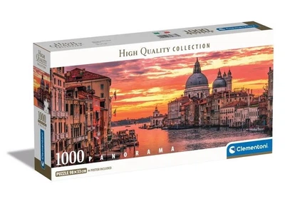 Пазл Clementoni High Quality Collection: Закат над каналом, Венеция, Италия (High Quality Collection - The Grand Canal Panorama Puzzle - 1000 pcs.), 1000 эл. (панорама) (39878)