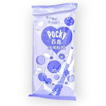 Японські палички Glico Pocky Milk Cream Blueberry Pack Чорниця 45 грам