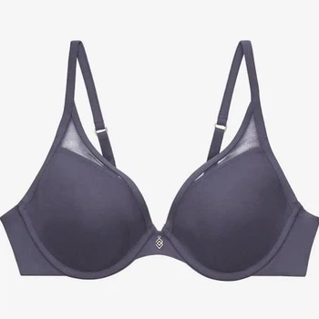 Бюстгальтер зі вставними подушечками Thirdlove 24/7 Classic Uplift Plunge Bra - Синій - 70A