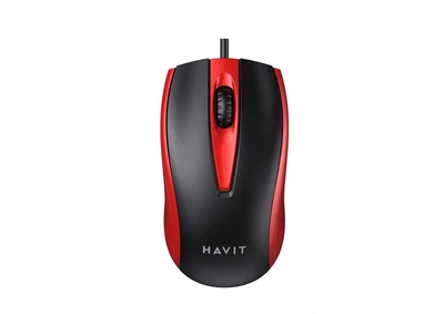 Комп'ютерна миша провідна Havit HV-MS871(1200 DPI 3 кл) Червоний