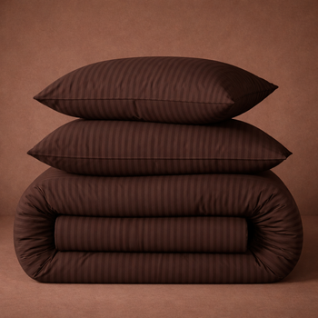 Простирадло MirSon Ranforce Elite 17-0617 Stripe Brown 200*220
