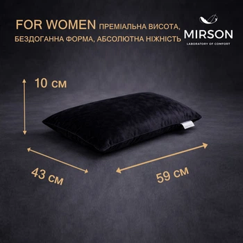 Подушка ортопедична (стружка Memory) №4055 28-0007 Black Velvet Women 59*43*10 см 590*430*100 Classic