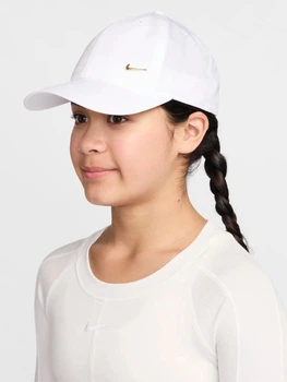 Дитяча бейсболка Nike Dri-Fit Club Unstructured Metal Swoosh FB5064-101 50-56 Біла (198487789973)
