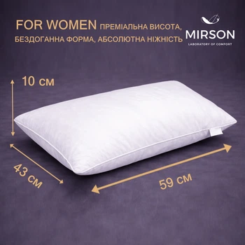 Подушка ортопедична (стружка Memory) №4049 28-0001 White Velvet Women 59*43*10 см 590*430*100 Classic