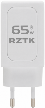 Мережевий зарядний пристрій RZTK Block PD 65W USB-A + USB-C White