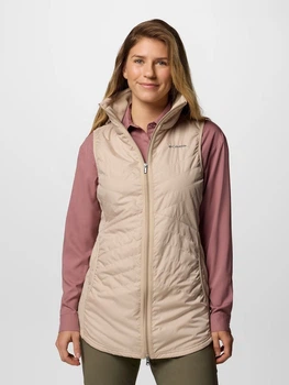 Теплый жилет удлиненный женский Columbia 42880723 XL Бежевый (1162127516)