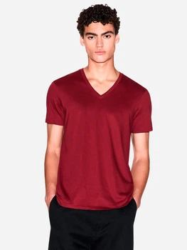 Футболка хлопковая длинная мужская Armani Exchange 692898919 2XL Бордовая (1162362246)