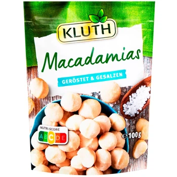 Смажені солоні горіхи макадамія Kluth 100 г (21771725)