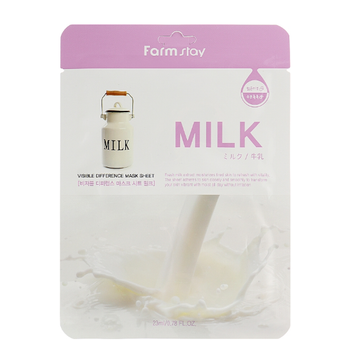 Тканинна маска з молочними протеїнами FarmStay Visible Difference Mask Sheet Milk
