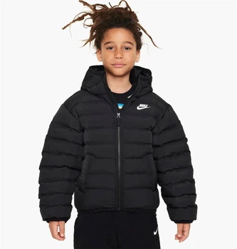 Куртка дитяча Nike Sportswear Lightweight Older Kids' Loose Hooded Jacket M зріст 140 см Чорний FD2845-010