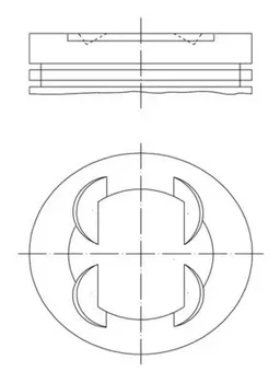 Поршень MAHLE / KNECHT 681PI00109000 KIA Optima, Sportage, Cerato, Magentis; Hyundai IX35, Sonata 234102C400