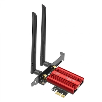 Мережева карта EB-LINK Intel BE200 WiFi7 / 8774 Мбіт/с / Bluetooth 5.4 / Три діапазони / MU-MIMO / PCI Express (8744M)