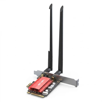 Сетевая карта Wavlink Intel BE200 WiFi7/8774 Мбит/с/Bluetooth 5.4/6 ГГц/Три диапазона/PCI Express