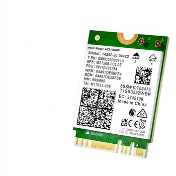 Мережева карта MOGE AX210+ MC2408 WiFi6E / 5374 Мбіт/с / Bluetooth 5.3 / Три діапазони / M.2