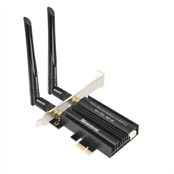 Wi-Fi/Bluetooth адаптер Newmine WiFi6E / 3000 Мбіт/с / Bluetooth 5.2 / 6 ГГц / Три діапазони / MU-MIMO / PCI Express