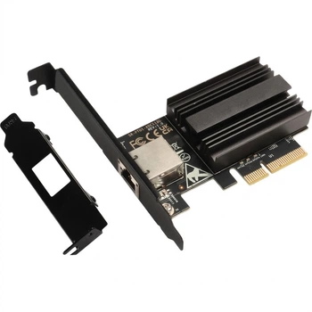 Xiliweishi PCI-Ex4 10 Gigabit Ethernet карта з портом RJ45 для настільного комп'ютера NAS-сервера, ігрової мережі, сумісна з гігабітними та 2,5G роз'ємами SR-PT01