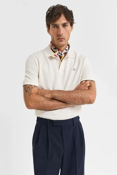 Чоловіче біле поло TEXTURED POLO Gant L 2014025