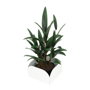 Вазон-кашпо для квітів Nice & Cozy Flame S 23x23x14 см настінний білий 110724
