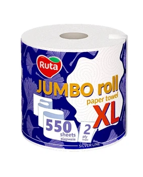 Паперові рушники Ruta Jambo Roll XL двошарові, 550 відривів