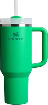Термокружка с трубочкой Stanley Quencher H2.O FlowState Tumbler 1,18 л Meadow из нержавеющей стали, зеленая