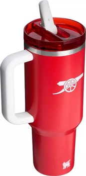 Термокружка с трубочкой Stanley 1913 x Arsenal Quencher ProTour Flip Straw Tumbler 1,18 л, из нержавеющей стали, красная